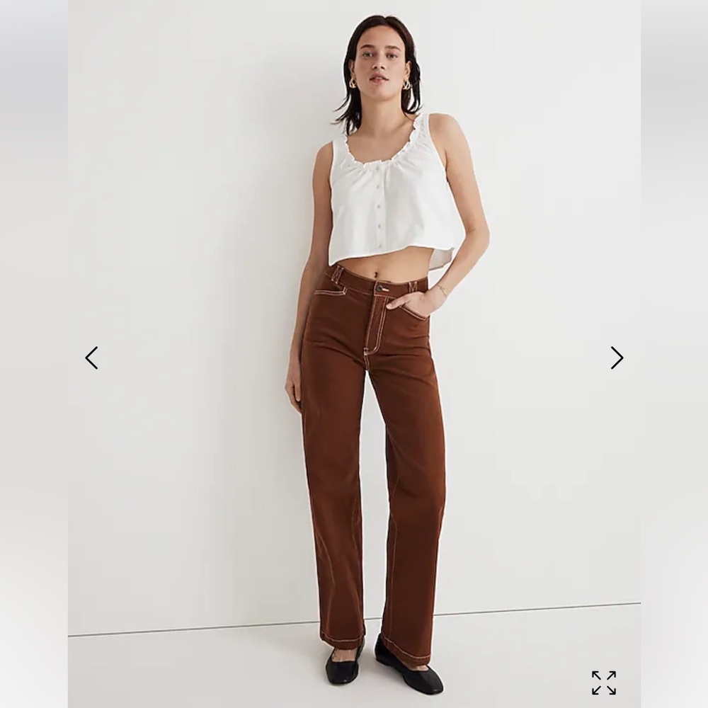 Madewell The Emmett Wide-Leg Pant: Garment Dyed Edition